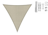 Shadow Comfort driehoek 3,6x3,6x3,6m Sahara Sand met Bevestigingsset