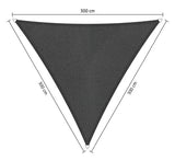 Shadow Comfort driehoek 3x3x3m Carbon Black met Bevestigingsset