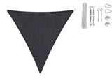 Shadow Comfort driehoek 3x3x3m Carbon Black met Bevestigingsset