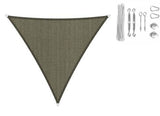 Shadow Comfort driehoek 3x3x3m Desert Storm met Bevestigingsset