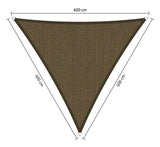 Shadow Comfort driehoek 6x6x6m Japanese Brown met bevestigingsset