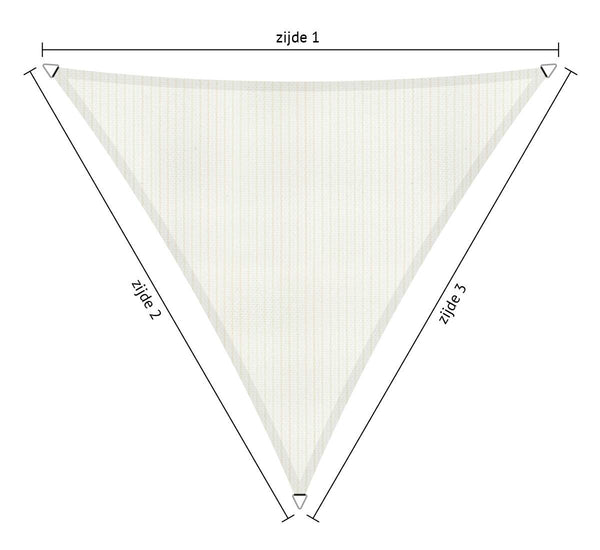 Shadow Comfort driehoek 6x6x6m Mineral White met bevestigingsset
