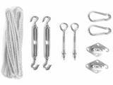 Shadow Comfort rechthoek 2x3m Carbon Black met bevestigingsset