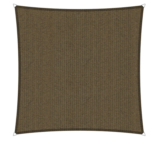 Shadow Comfort vierkant 3,6x3,6m Japanese Brown met bevestigingsset