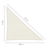 Sunfighters 90 graden Driehoek 3x3x4,2 Wit met bevestigingsset