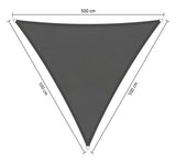 Shadow Comfort waterafstotend, driehoek 5x5x5,m Vintage Grey met bevestigingsset