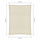 Sunfighters Rechthoek 3,5x5 Ivoor