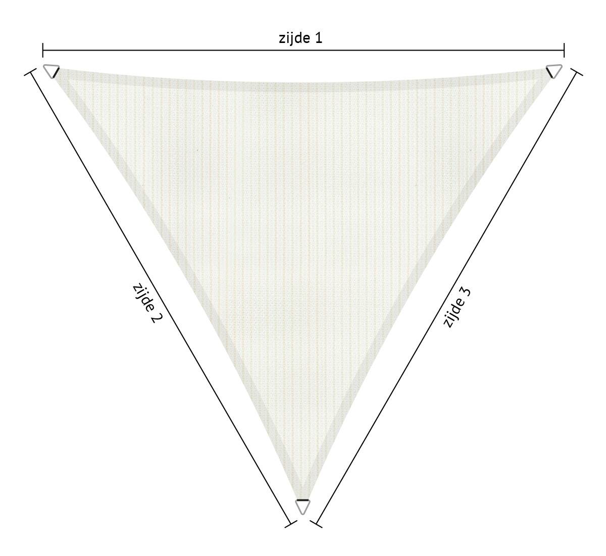 Shadow Comfort driehoek 6x6x6m Mineral White