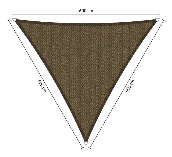 Shadow Comfort driehoek 6x6x6m Japanese Brown