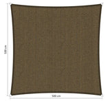 Shadow Comfort vierkant 5x5m Japanese Brown