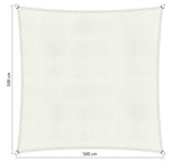 Shadow Comfort vierkant 5x5m Mineral White
